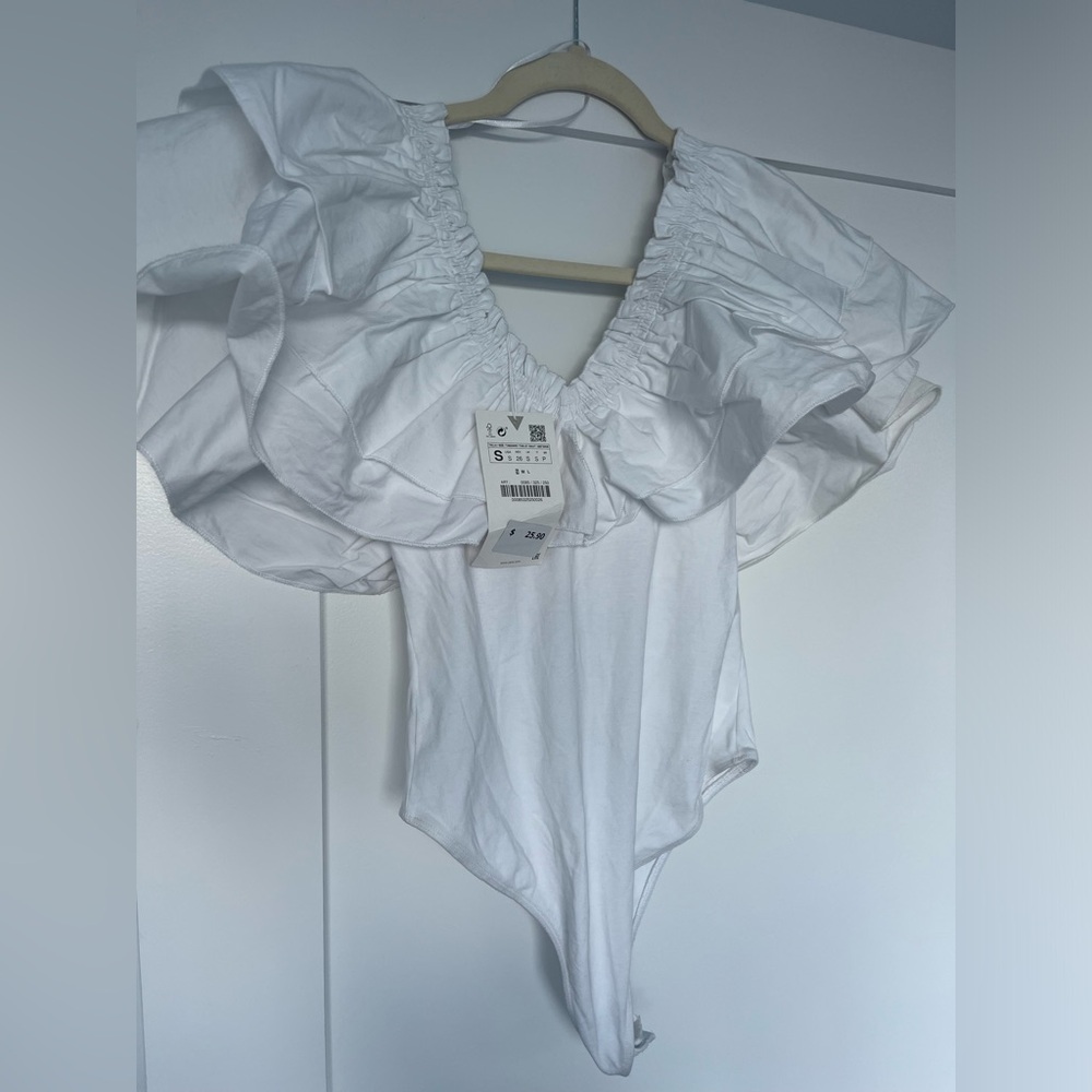 ZARA Bodysuit White NWT